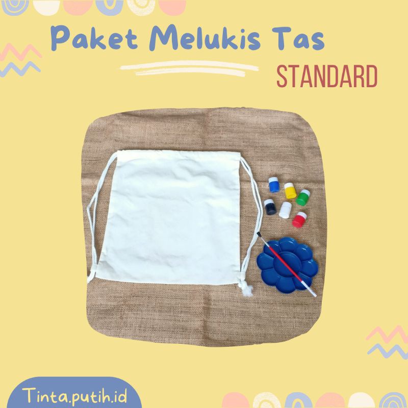 Drawstring Bag Painting / Melukis Tas Ransel / Painting Kit String Bag