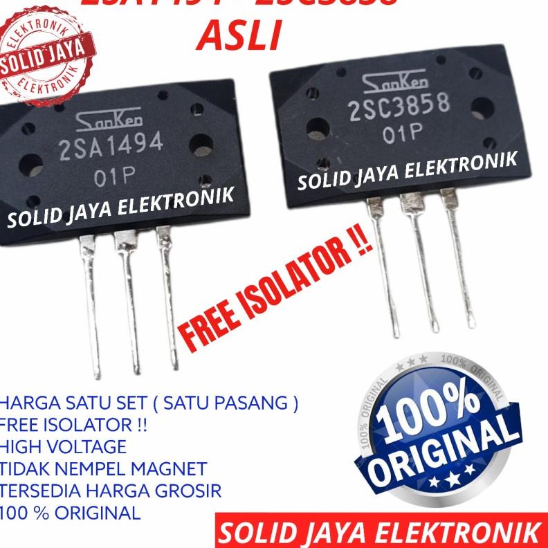 ➾ TR FINAL SANKEN 2SA1494 2SC3858 ASLI ORI TRANSISTOR 2SA 1495 2SC 3858 A1495 C3858 SANKEN ORI ASLI 