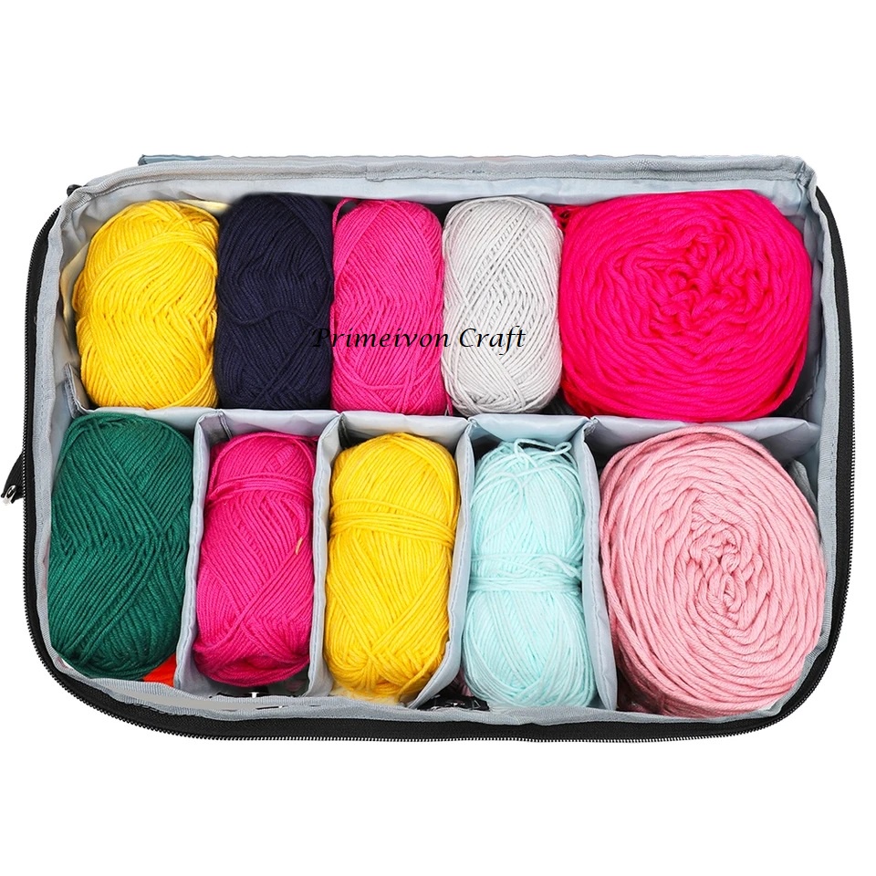 Tas perlengkapan rajut/ Yarn organizer bag/ storage bag T070