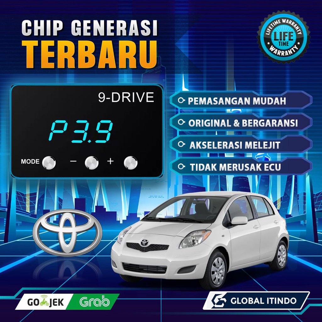 9 Drive Toyota Yaris Gen 1 Bakpao Piggyback Throttle Controller ECU Remap