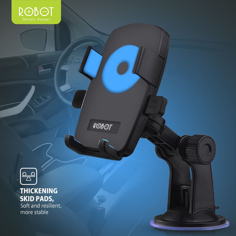 ROBOT Car Holder HP RT-CH01 Rotation 360 Degree For Mobil Smartphone Original