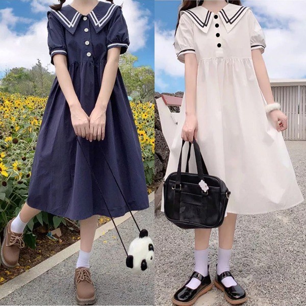 Setelan Baju Anak Cewek Korean Style Import Dress Anak Perempuan Cewe Korea Kekinian usia 6 - 8 tahu