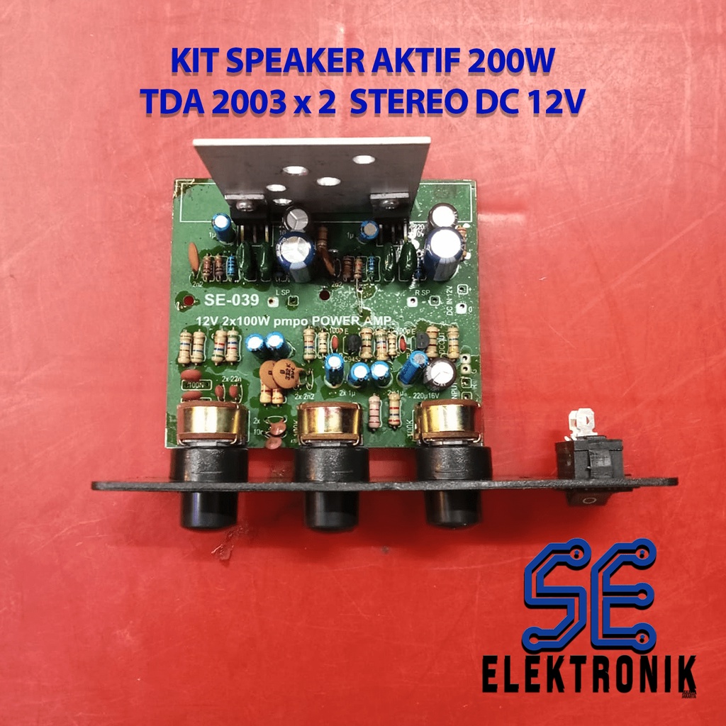 Kit Speaker Aktif 200 W TDA 2003 x 2 Stereo DC 12 V | ISABELL