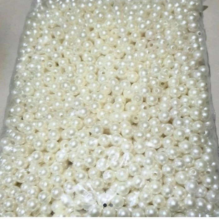 Mote Mutiara 4mm Putih-Mote Mutiara 1pon