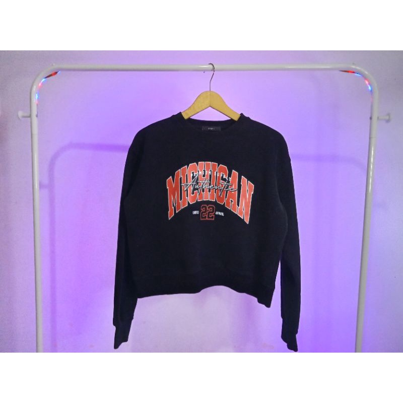 [ ORIGINAL ] CREWNECK CROP MICHIGAN