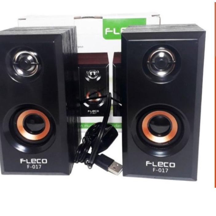 ✫ Speaker Salon Aktif Komputer Fleco F-017//Salon Komputer USB & AUX//Fleco 017 ❇