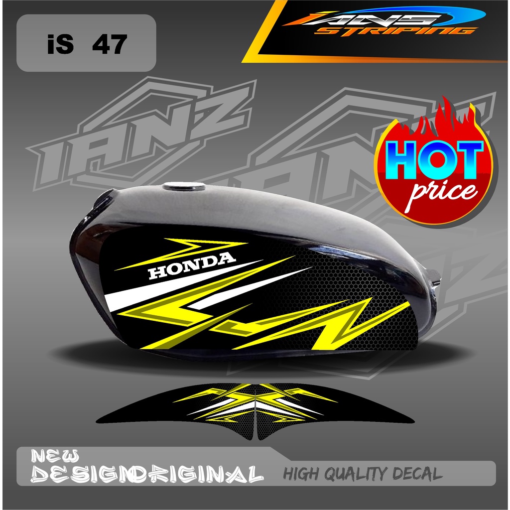 CUSTOM CB 100 STRIPING VARIASI HOLOGRAM / STIKER CB 100 CUSTOM HOLOGRAM DAN NON HOLOGRAM IS47