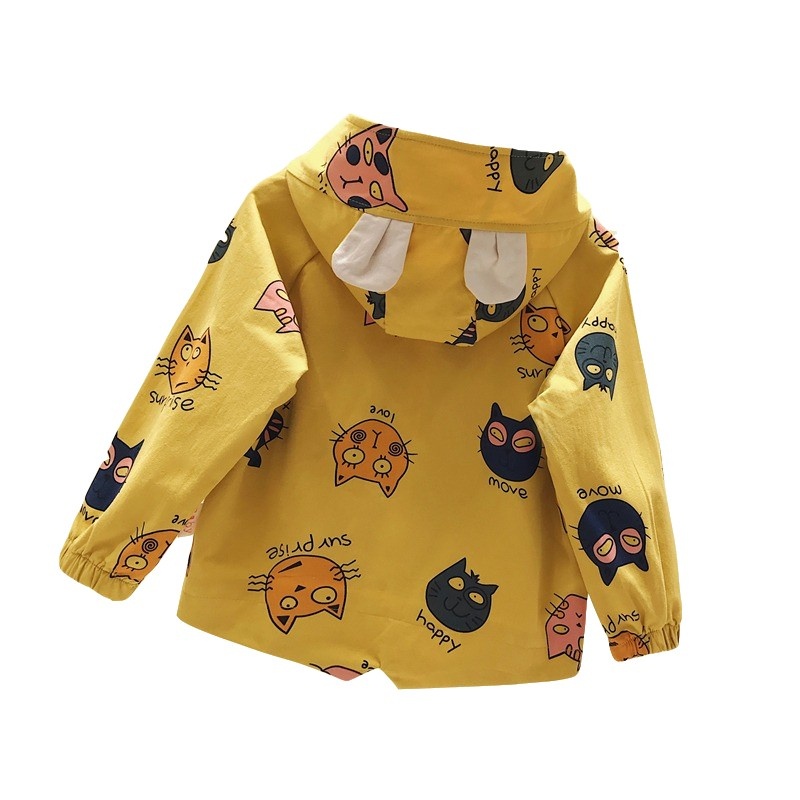 KM88 NEW Jaket premium bayi dan anak motif kucing kualitas premium