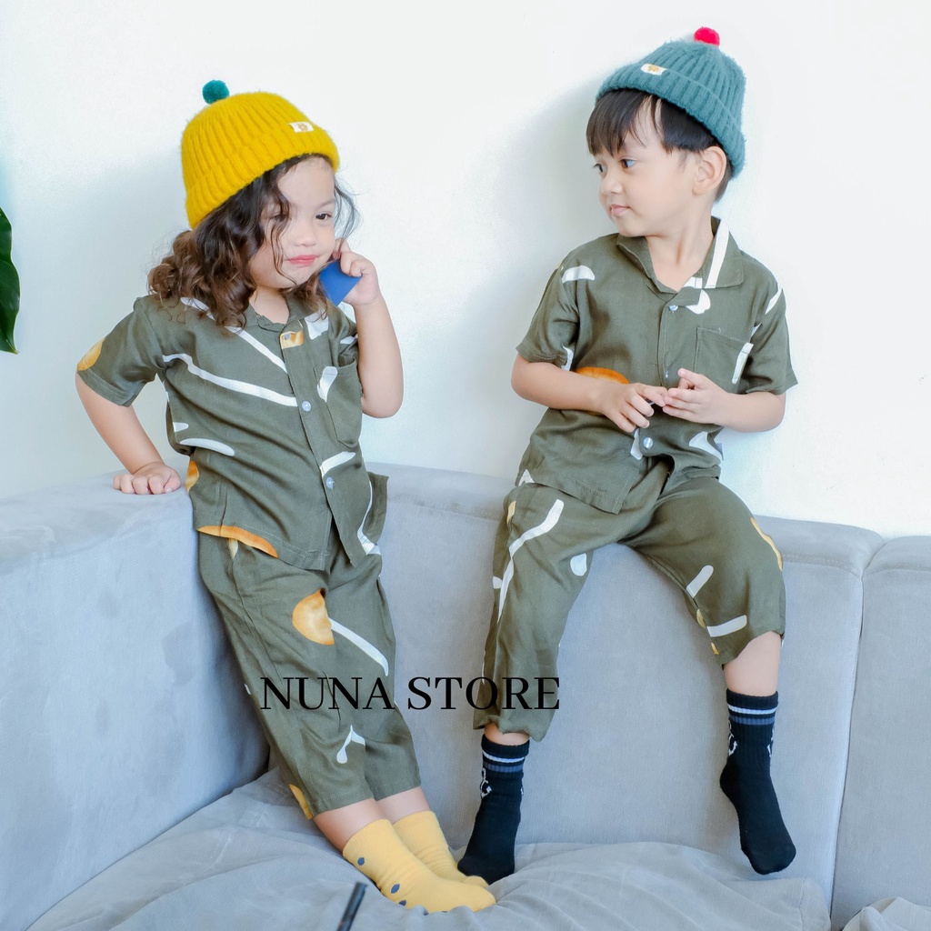 Setelan Bayi dan Anak Laki laki Perempuan Rayon Premium SLEEPWEAR / One Set Anak Unisex usia 6 Bulan - 4 Tahun