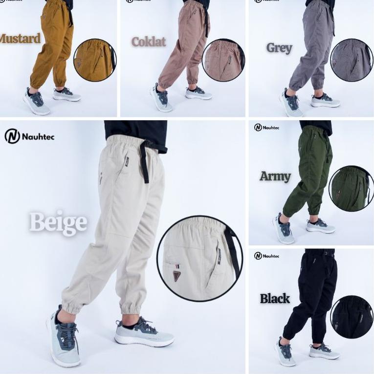 Celana Sirwal Jogger Flag Nauhtec Celana Katun Twill Celana Jogger Pants Sirwal Nauhtec (KODE Y5142)