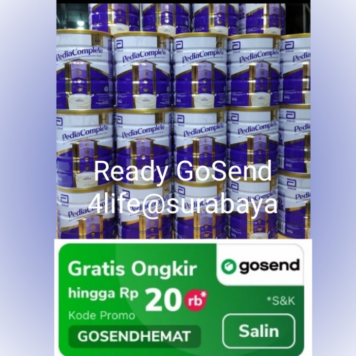 

[ COD ] pediasure complete pediaComplete 850gr GOJEK GrAb - extra bubble