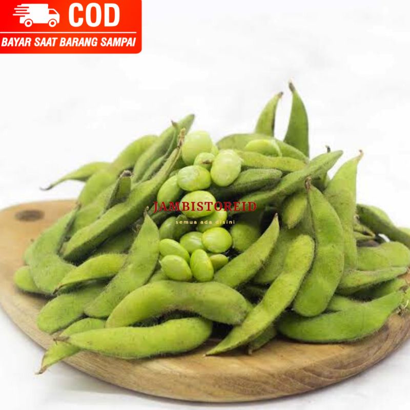 

(JAMBISTOREID) PILIH PENGIRIMAN INSTAN Kacang Edamame Fresh 500gram Kedelai Kedele Muda Jepang Cemilan Sehat Jambi