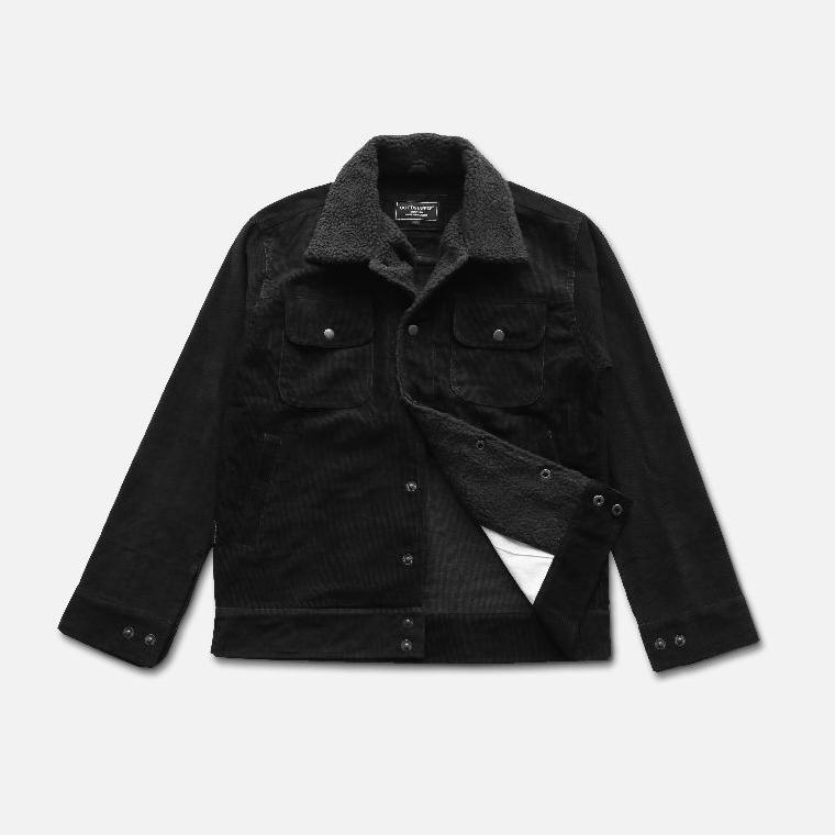 PALING LARIS OOTDSUPPLY Corduroy Sherpa Jacket Black | Jaket Corduroi | Outerwear