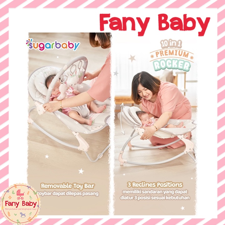 SUGAR BABY 10IN1 PREMIUM ROCKER - NEWBORN TO TODDLER ROCKER