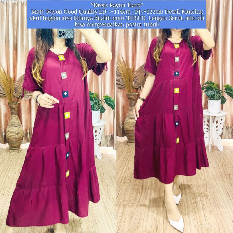 Daster rayon tiara viral//Daster polos kancing pelangi//Daster glessa terbaru