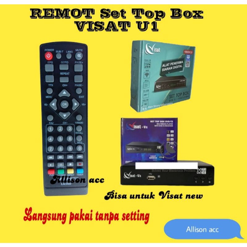 REMOT VISAT U1 STB VISAT U1 NEW REMOTE SET TOP BOX VISAT u1 new