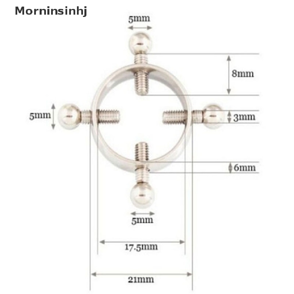 Mornin 1Pc Bulat Non- Nipple Cincin Perisai Tubuh Perhiasan Sekrup Adjustable id