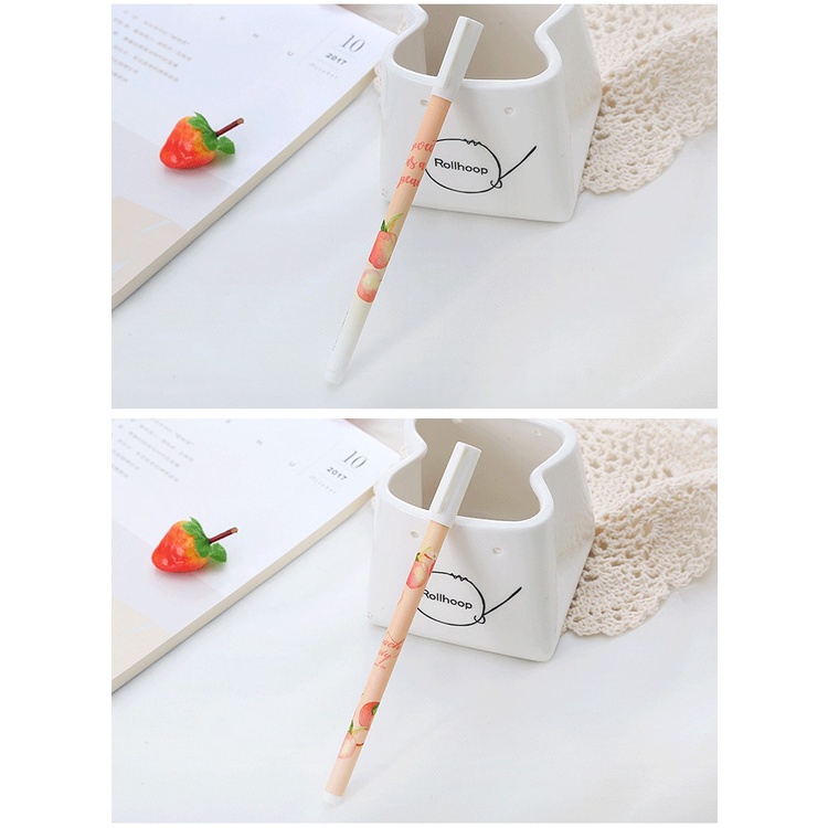 6pcs Pena Pulpen Pen Motif Buah Persik GM-ST0319