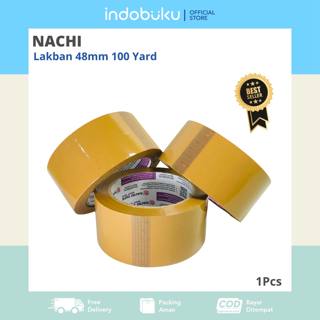 

Lakban NACHI Coklat 48 mm 100 Yard Tape Isolasi Solasi