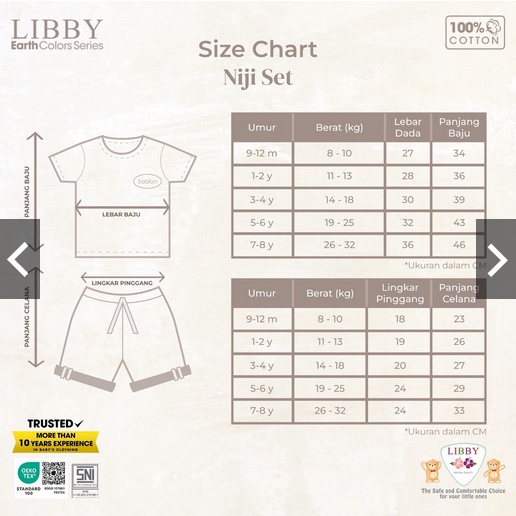 LIBBY EARTH NIJI SET STELAN ANAK OBLONG PENDEK CELANA PENDEK