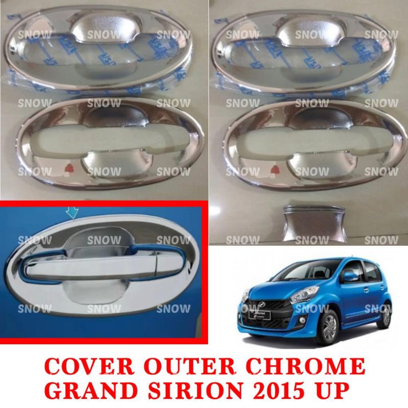 Paket Outer Handle Tank Cover Sirion Chrome