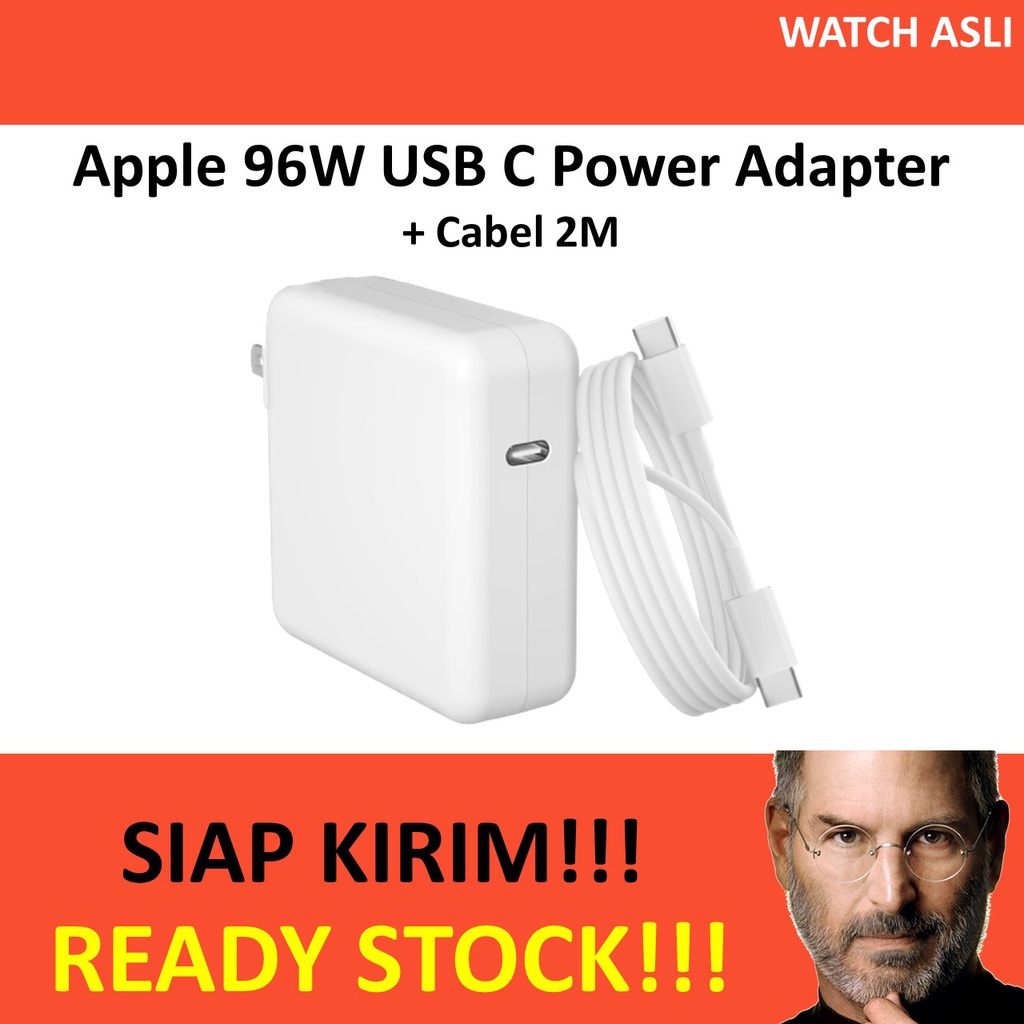 New Original Charger Power Adapter MacBook Air Pro 61W 87W 96W USB C + 2M