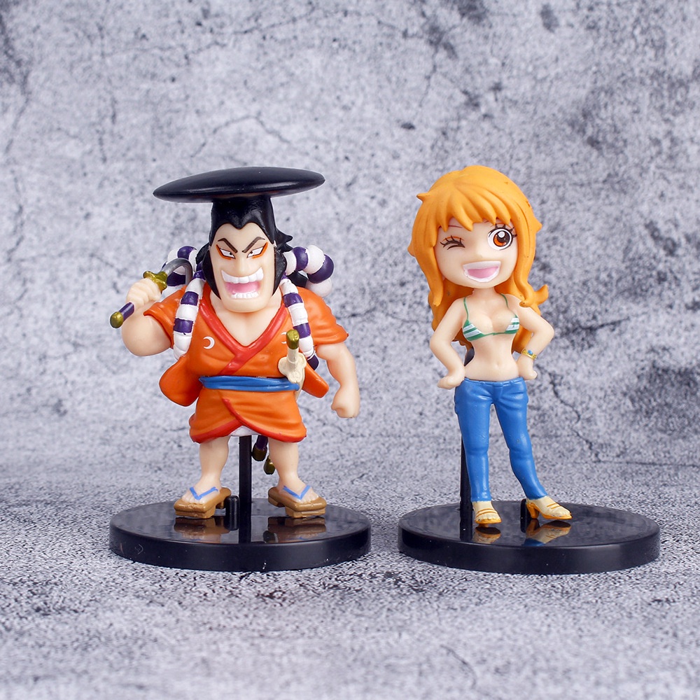 6pcs One Piece Model Luffy Nami Yamato Anime action figure