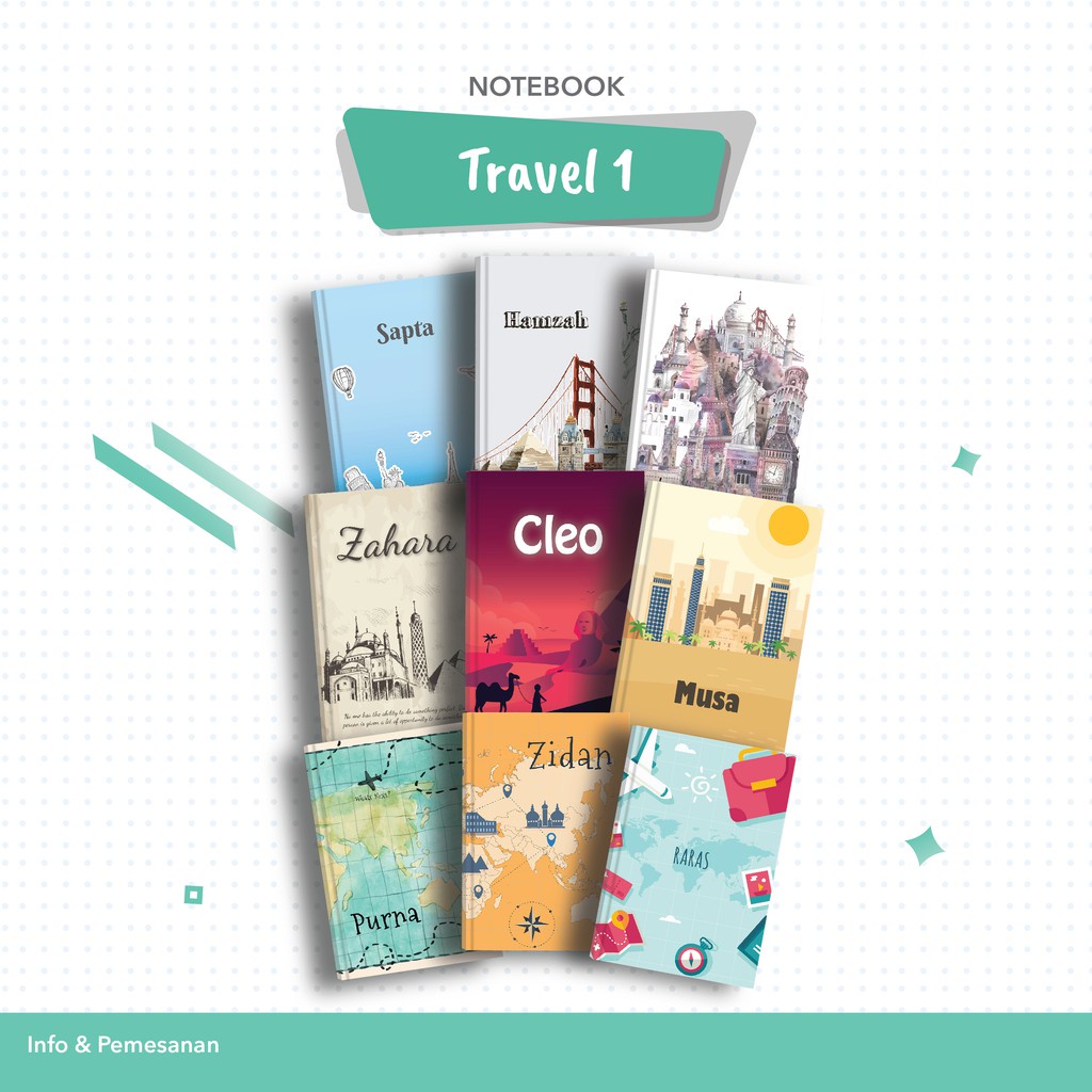 

Terlaris ✨ -Notebook Custom Nama | Jurnal | Diary | Buku Agenda | Notes | Catatan World Travel- 2.2.23