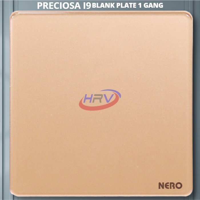 PRECIOSA I900-Gold 1 Gang Blank Plate Cover NERO