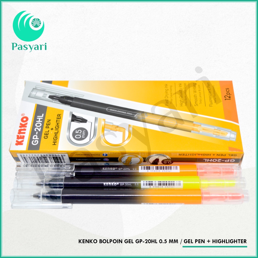

KENKO BOLPOIN GEL GP-20HL 0.5 mm / Gel Pen + Highlighter
