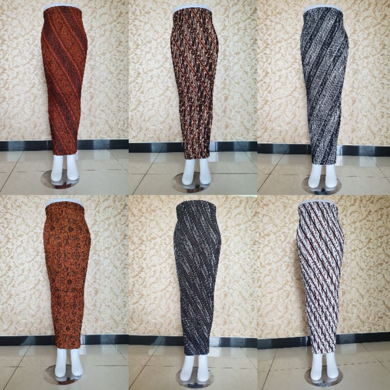 Rok Plisket Batik Premium