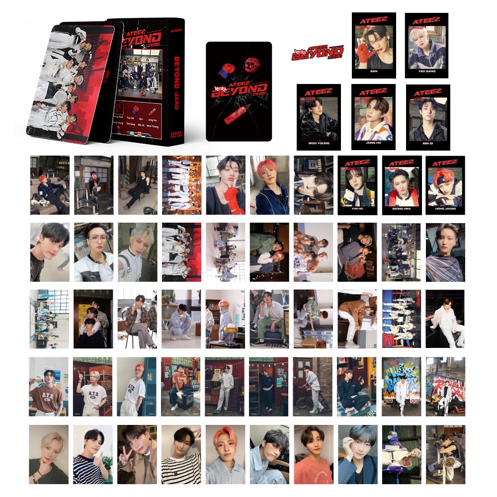 54-55pcs/box ATEEZ Album MOVEMENT BEYOND Photocards ZERO: FEVER Part.3 Series Kartu Lomo Kpop Postcards