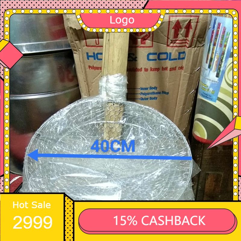 SEROKAN PENGGORENGAN JUMBO/ SARINGAN PENGGORENGAN BESAR 40CM/ TIRISAN SEROKAN KAWAT / TIRISAN MINYAK