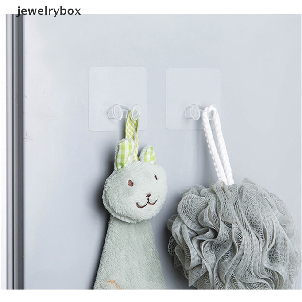 [jewelrybox] 4pcs Perekat Dinding Rumah Kantor Plastik Colokan Listrik Socket Holder Gantungan Hook Butik
