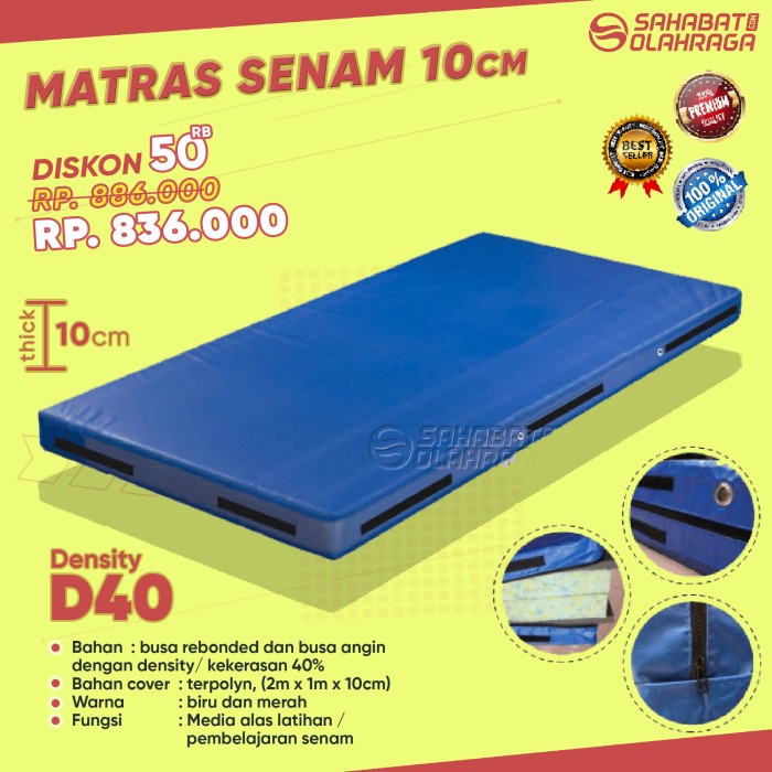Matras Senam Lantai-Matras Senam Sekolah-Matras Olahraga Terapi 10cm