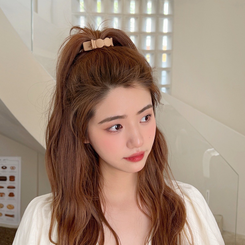 [Harga Grosir] [Unggulan] Wanita Ponytail Tetap Artefak Rambut Cakar Gadis Akrilik Anti-Kendur Kecil Ambil Klip Aksesoris Rambut Wanita Korea Fashion Tinggi Ponytail Hair Clip