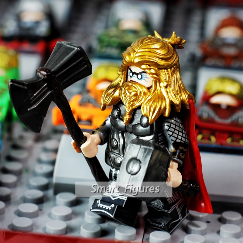 Blok Bangunan Iron Man Super Heros Minifigures Thor Hawkeye War Mesin Angka Mini Ulang Tahun Hadir Rakitan Mainan