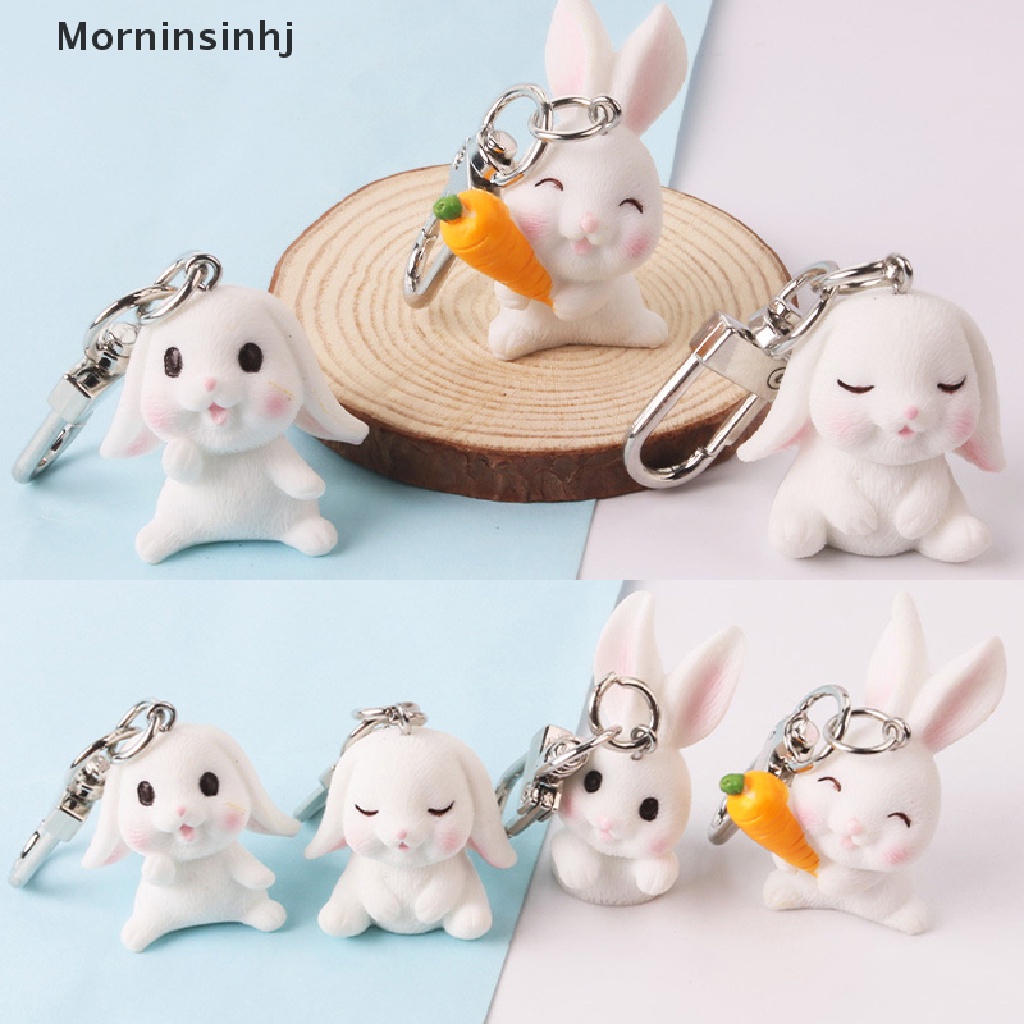 Mornin Liontin Hewan Kelinci Lucu Keychain Keyring Untuk Wanita Pria Anak Kartun Tas Mobil Earphone Box Perhiasan id