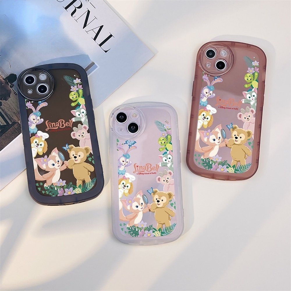 IPHONE Case Kompatibel Untuk Iphone14 14 Pro 14 Pro Max11 11 Pro Max12 12 Pro 12 Pro Max IPhone13 Pro Max Kartun Lucu LinaBell Dan Kelinci Kecil Beruang Lembut TPU Fasion Cover