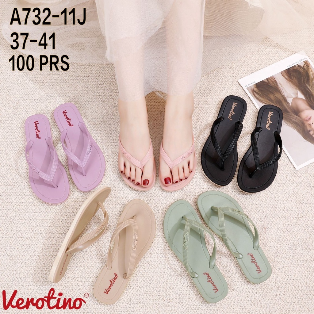 Sandal Japit Jelly Wanita Wonderly Sendal Cewek Mutiara Polos Alas Karet Nyaman Verotino