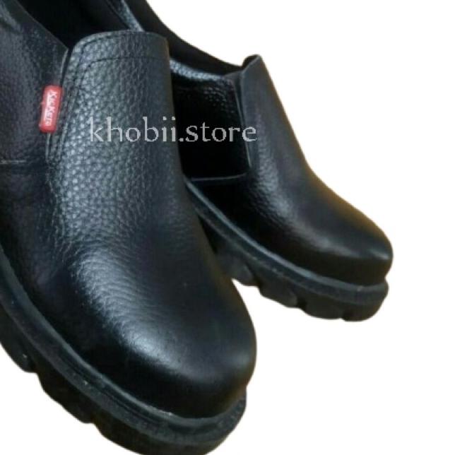 ۩ Sepatu Safety Pria Sepatu Safety Boots Kickers Ujung Besi ○