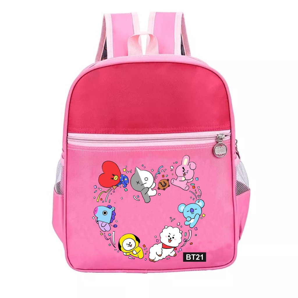 PVJ - Tas Sekolah Anak Perempuan TK PAUD Motif BT21 Terbaru