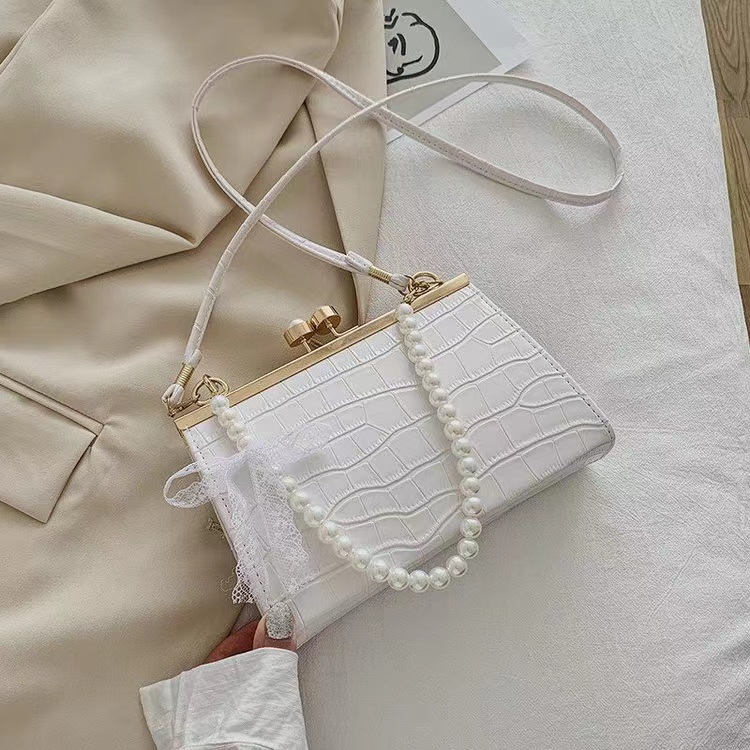 L-LT 2157 SANASINISUKA TAS PESTA SELEMPANG IMPORT WANITA CEWEK PEREMPUAN JAKARTA BATAM RANTAI MUTIAR