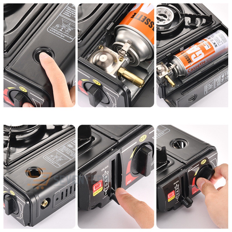 SEVENTEEN KOMPOR GAS PORTABLE 2IN1 SNI OMICKO 1 TUNGKU KOMPOR PORTABLE MINI SET KOPER DAN CONECTOR LPG TABUNG GAS GAS STOVE PORTABLE