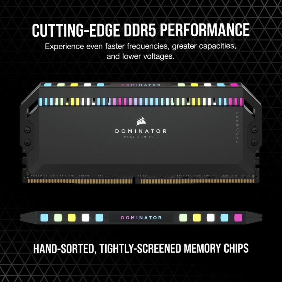 CORSAIR Dominator Platinum RGB DDR5 64GB (32GX2) CMT64GX5M2B6000C40