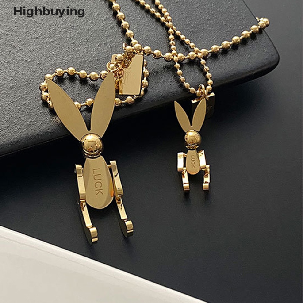 Hbid Trendy Rabbit Pendant Kalung Baja Titanium Gothic Lovers Pendant Keberuntungan Kelinci Perhiasan Untuk Wanita Aksesoris Fashion Glory