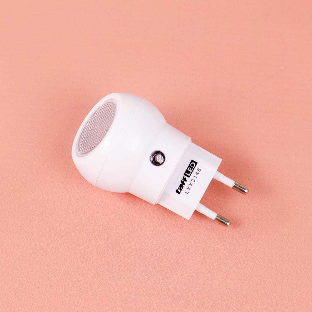 TaffLED Lampu Tidur LED EU Plug Sensor Cool White 240V 0.5W