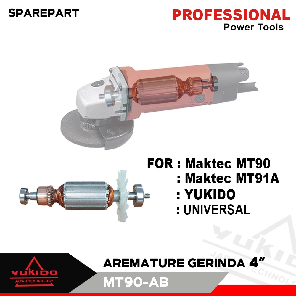 Sparepart Armature / Gulungan Dinamo Gerinda Maktec MT90 | MT 90 yukido