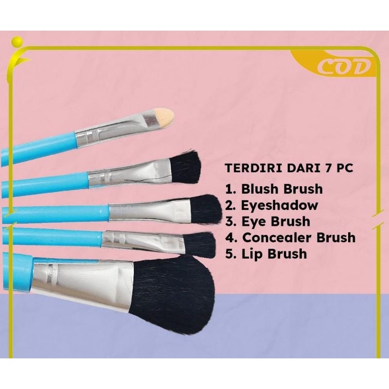 [LGS] KUAS MAKE UP SET 5 IN 1 MINI TRAVEL / PAKET KUAS MAKE UP BRUSH