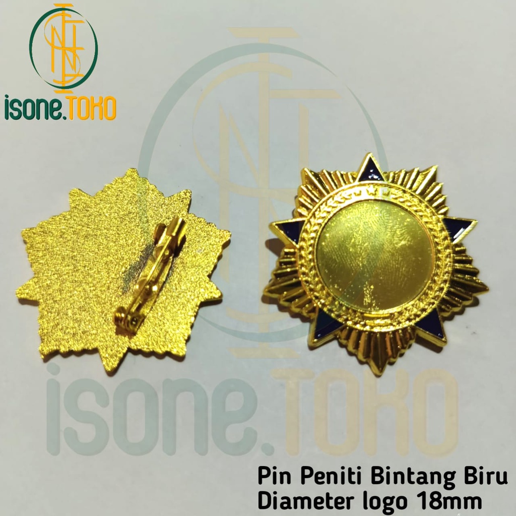 Pin Custom Logo Bintang 5 Sudut Biru Pin Kegiatan Organisasi Pin Peniti